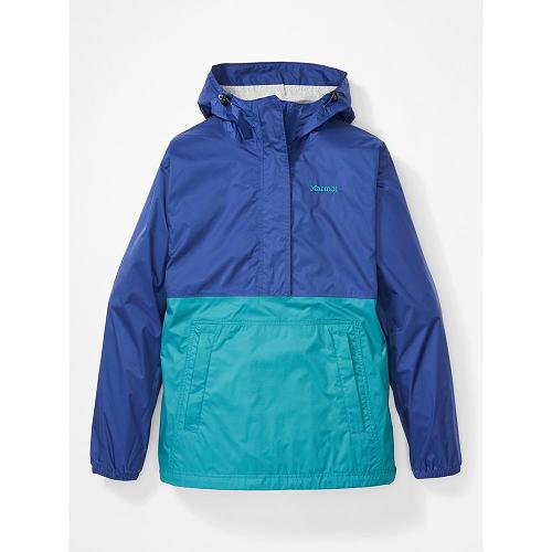 Marmot Rain Jacket Blue NZ - PreCip Eco Jackets Womens NZ9308264